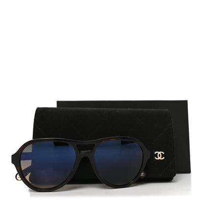 Chanel Acetate Pilot Sunglasses 5552-U Dark Havana 7 of 7