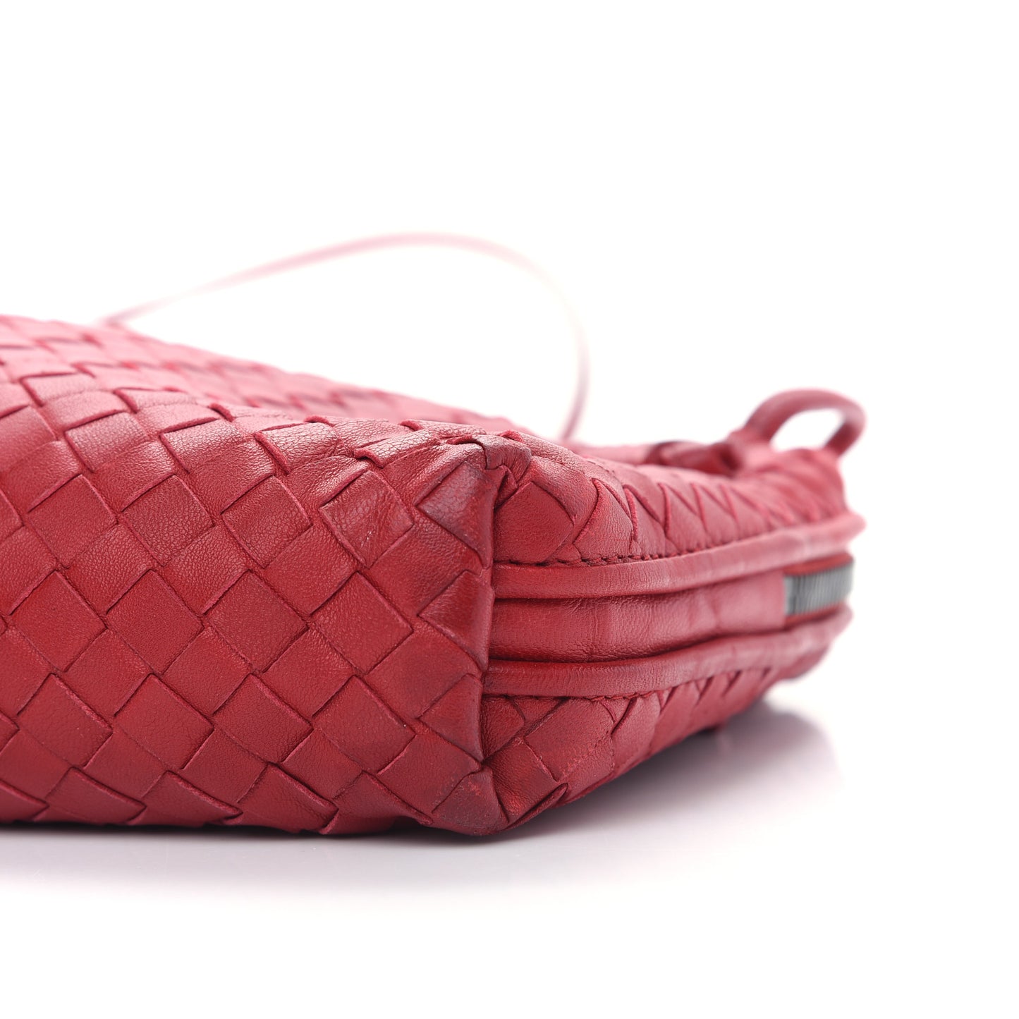 Nappa Intrecciato Nodini Crossbody Messenger Red