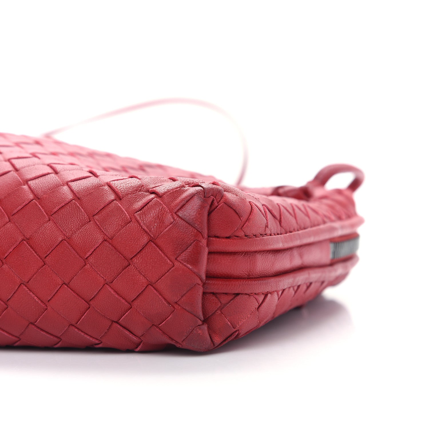 Bottega Veneta Nappa Intrecciato Nodini Crossbody Messenger Red 9 of 12