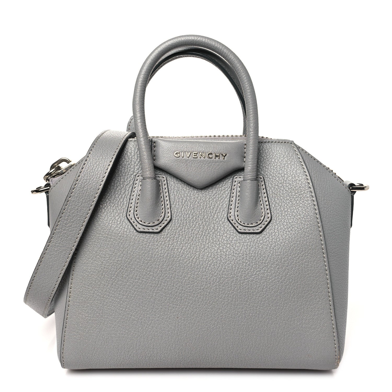Givenchy Sugar Goatskin Mini Antigona Pearl Grey 1 of 12