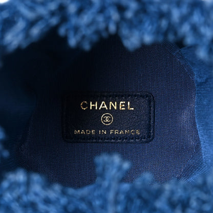Chanel Denim Quilted Mood Mini Bucket With Chain Blue Multicolor 6 of 11