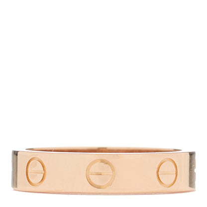 Cartier 18K Pink Gold Diamond 4mm LOVE Wedding Band Ring 49 5 3 of 6