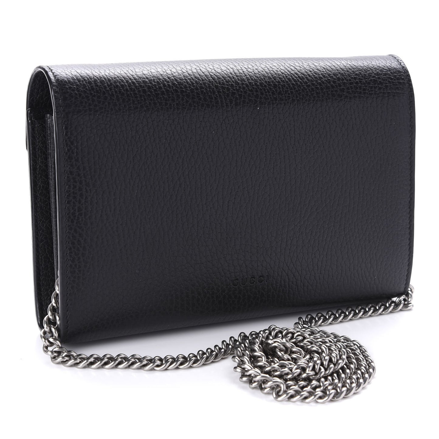 Calfskin Mini Dionysus Chain Wallet Black