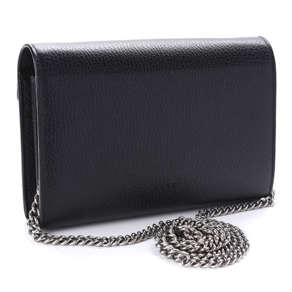 Gucci Calfskin Mini Dionysus Chain Wallet Black 3 of 11
