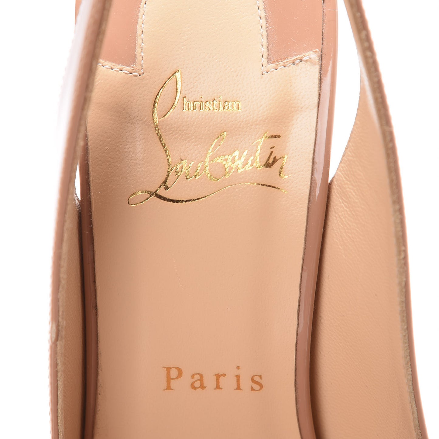 Patent Lady Peep Sling 150 Pumps 37.5 Nude
