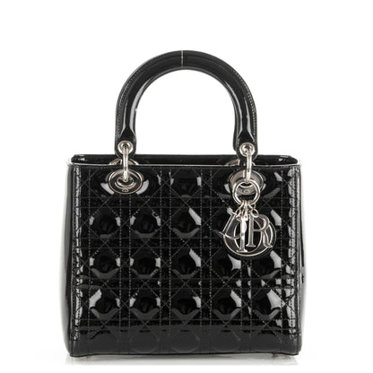 Christian Dior Patent Cannage Medium Lady Dior Black 1 of 8