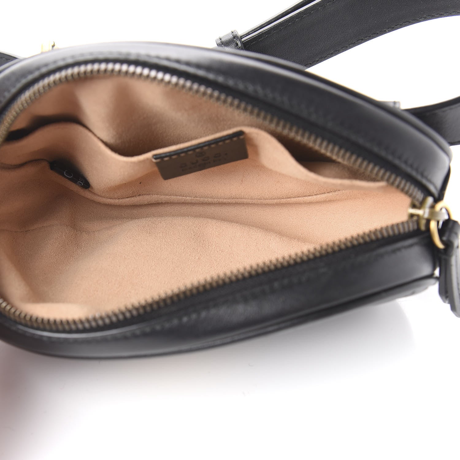 Gucci Calfskin Matelasse GG Marmont Belt Bag 75 30 Black 4 of 11