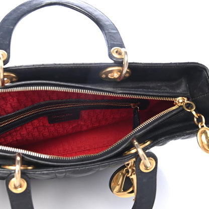 Christian Dior Lambskin Cannage Large Lady Dior Black 4 of 4