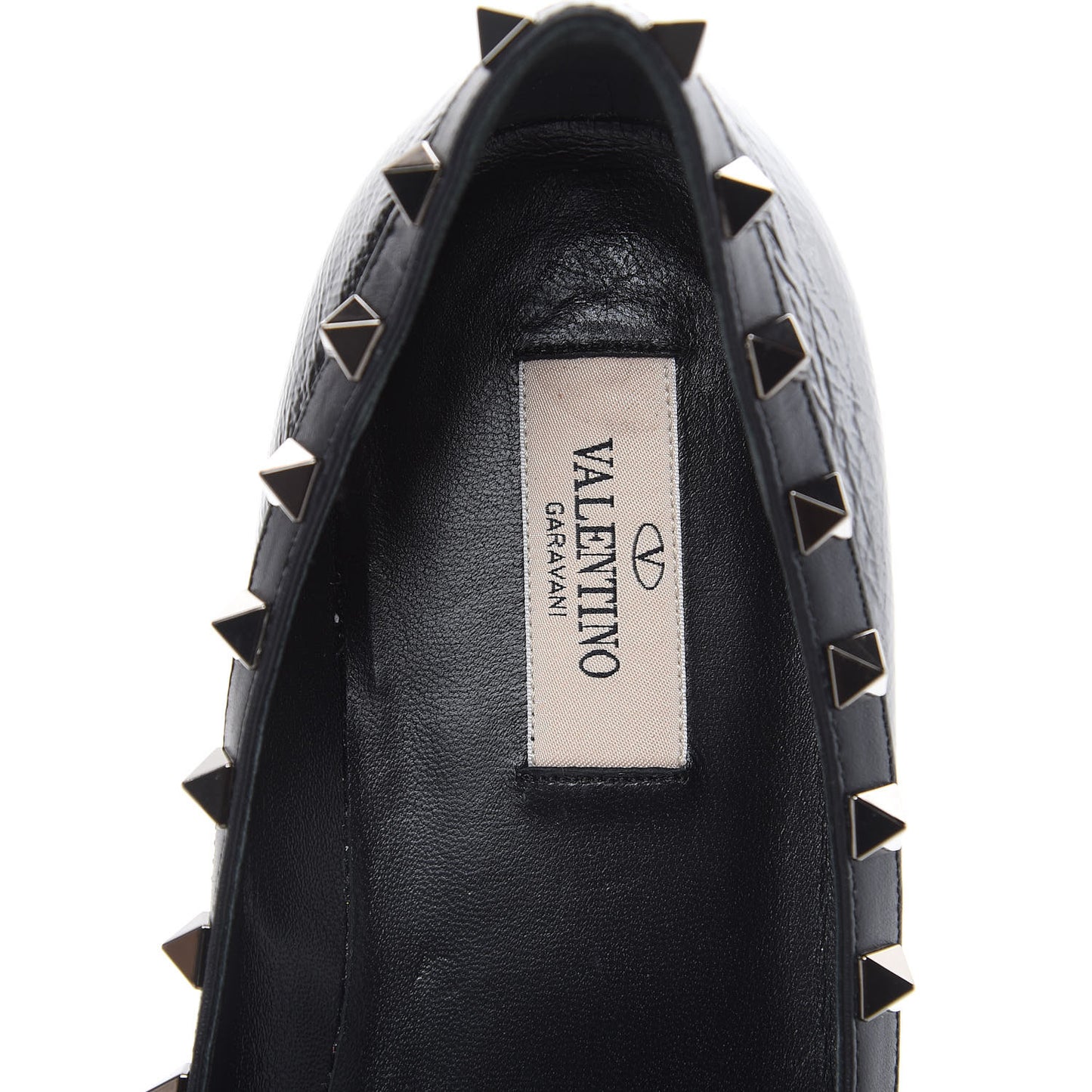 Patent Rockstud Ballerina Flats 40 Black