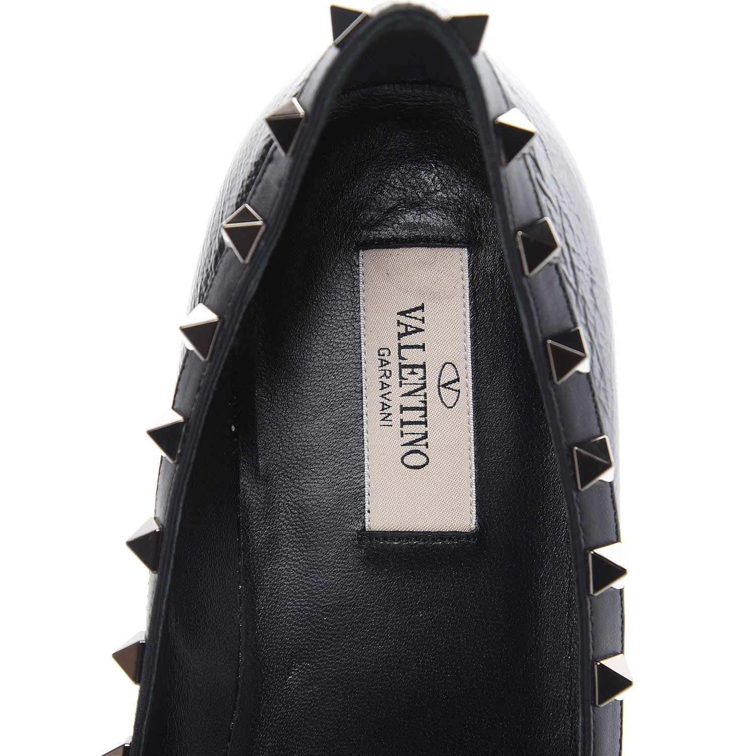 Valentino Garavani Patent Rockstud Ballerina Flats 40 Black 5 of 10