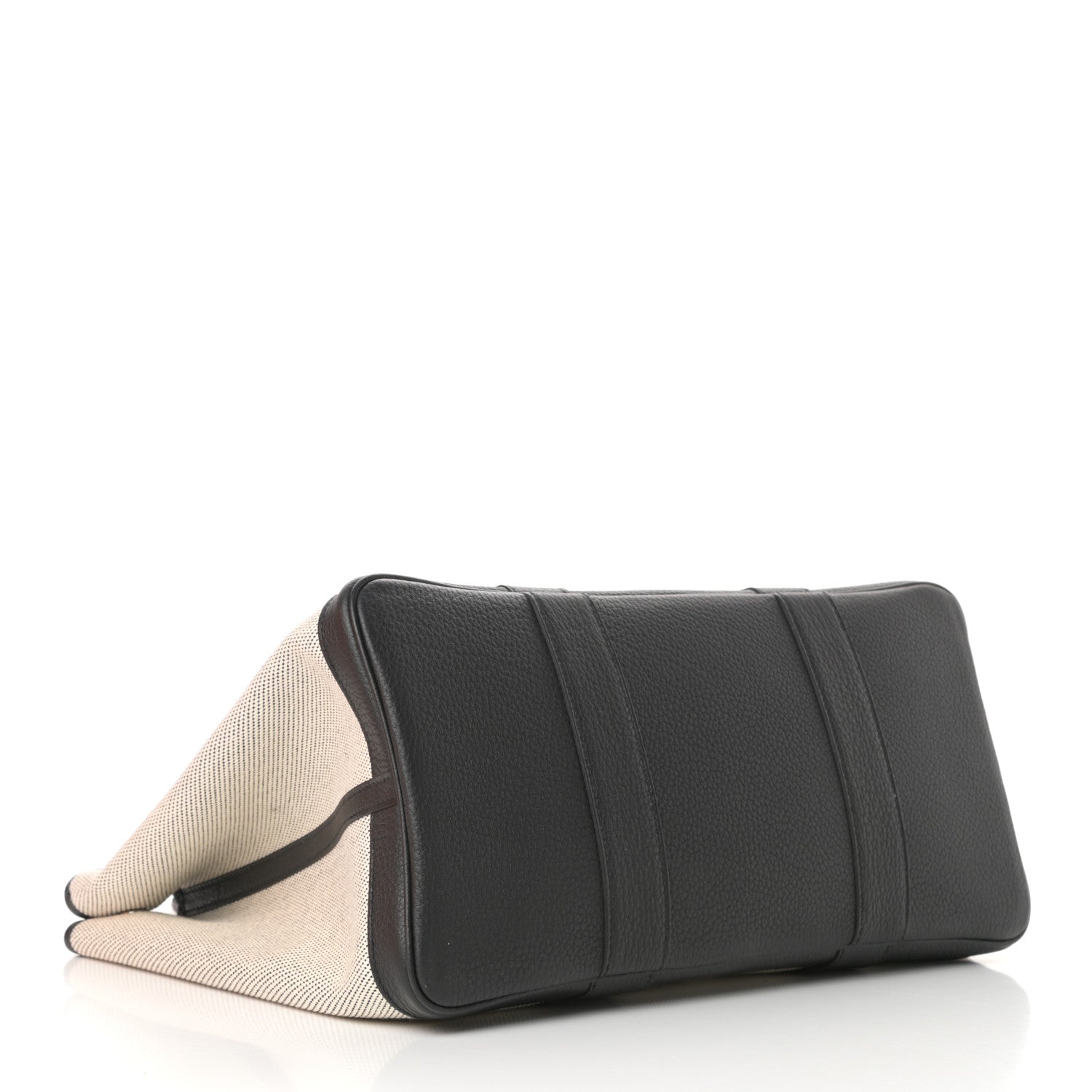 Hermes Twill H Negonda Garden Party 36 MM Tote Ecru Black 4 of 8