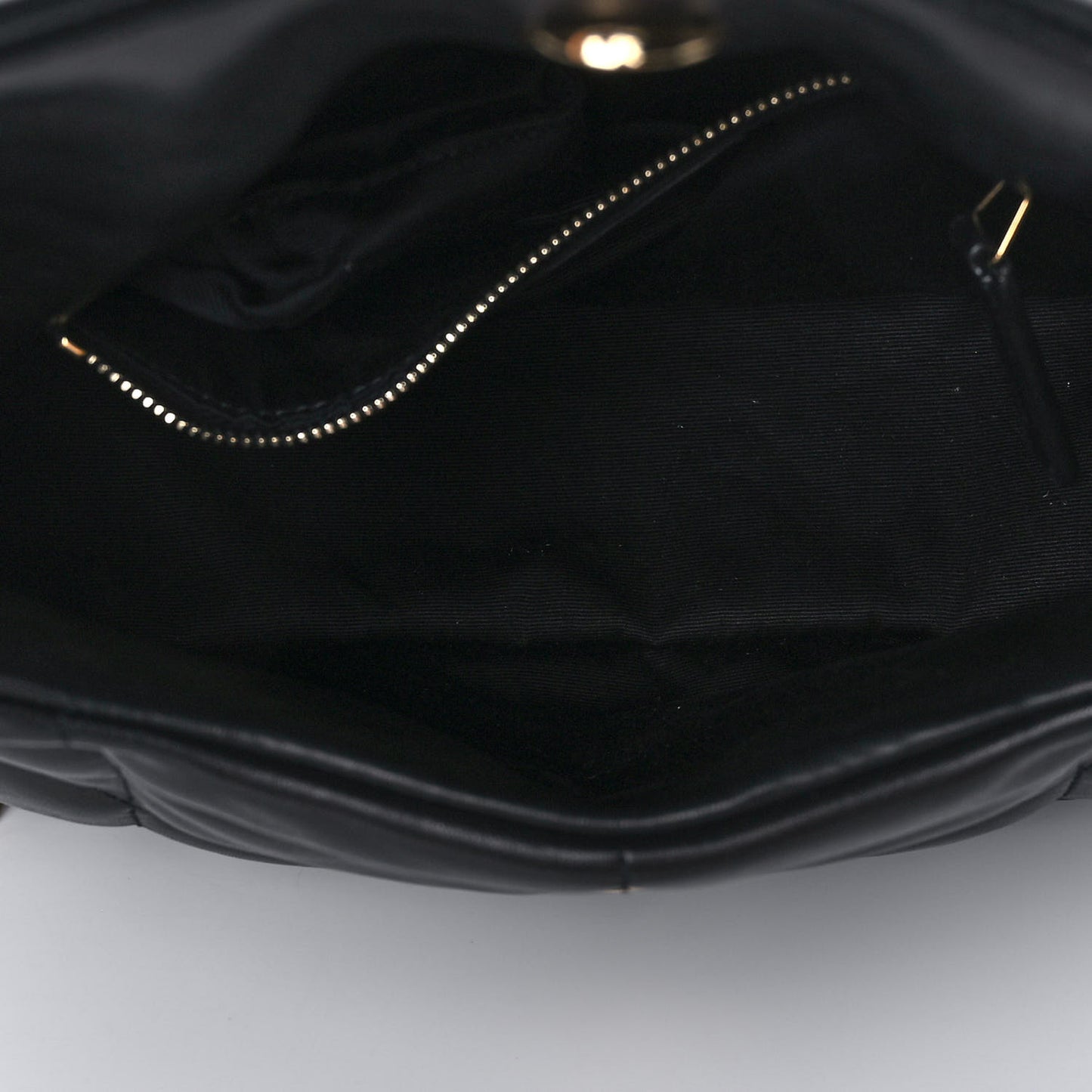 Lambskin Quilted Small Loulou Puffer Monogram Chain Satchel Black