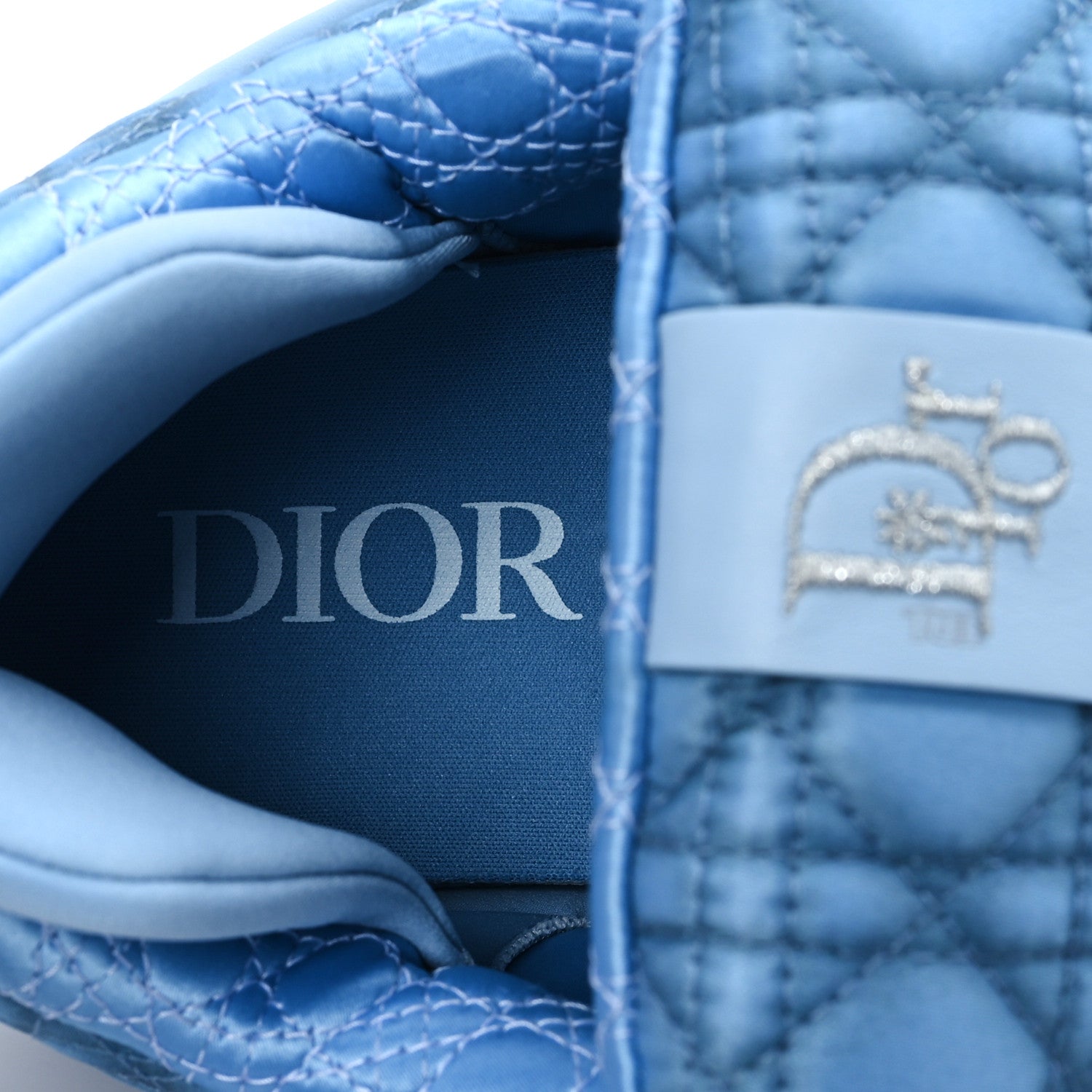 Christian Dior X ERL Satin Cannage Kumo Mens Sneakers 45 Blue 8 of 11