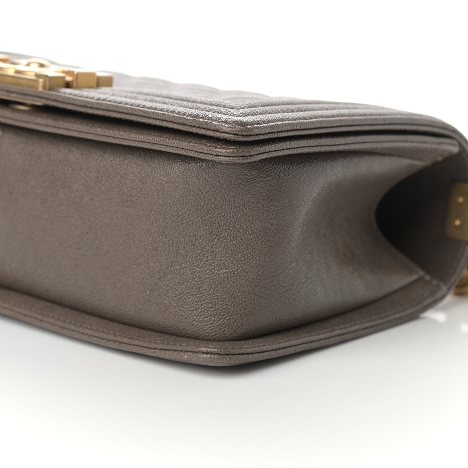 Chanel Caviar Quilted Medium Boy Flap Khaki 10 of 12