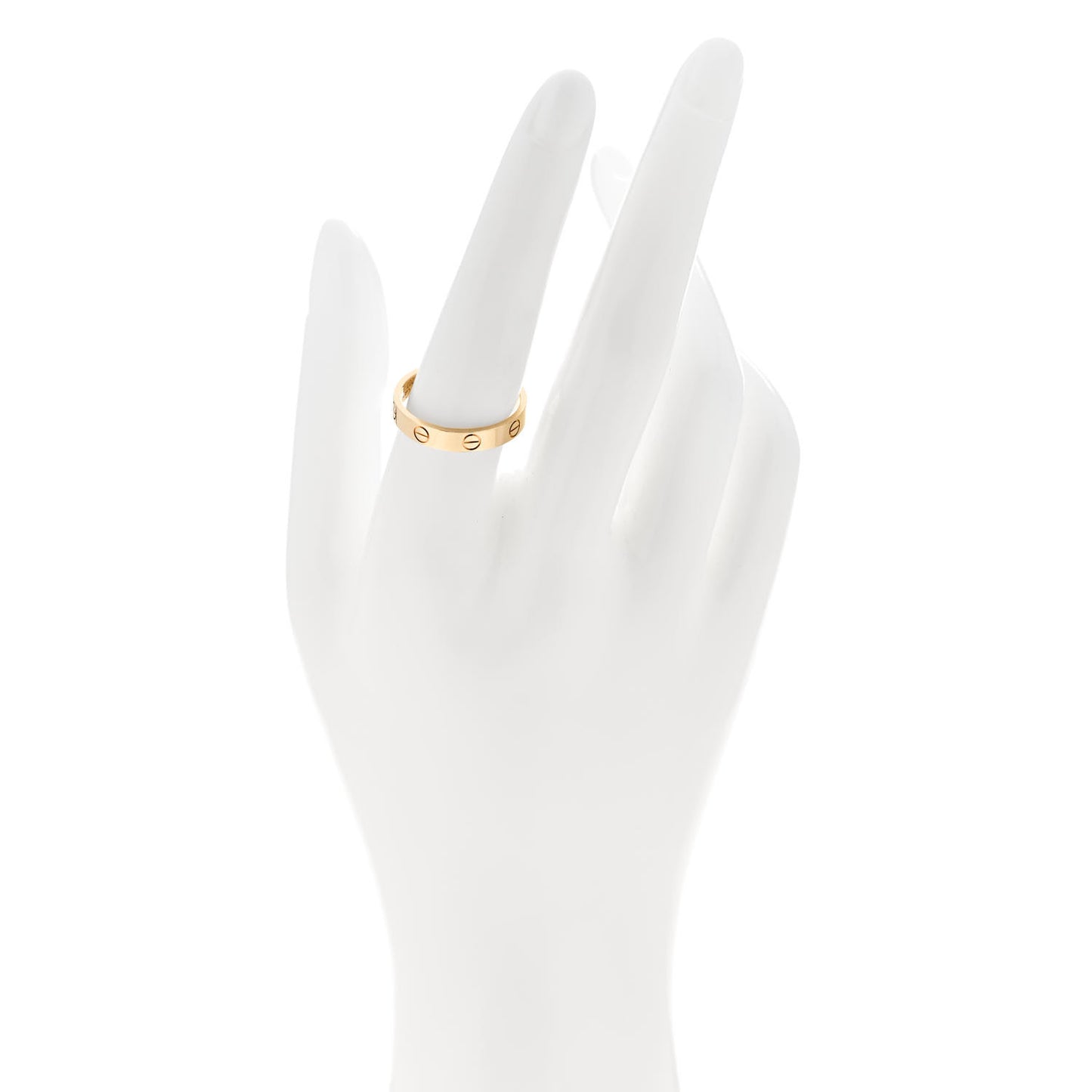 18K Yellow Gold 3.5mm LOVE Wedding Band Ring 57 8