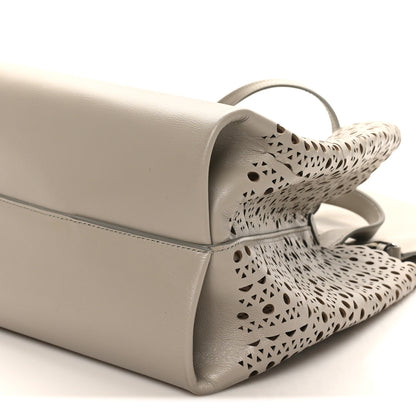 Alaia Lux Calfskin Vienne Wave Mina 25 Bag Perle 10 of 10