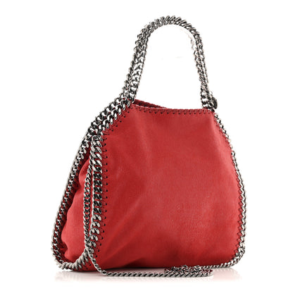 Stella McCartney Shaggy Deer Mini Falabella Fold Over Tote Red 3 of 11