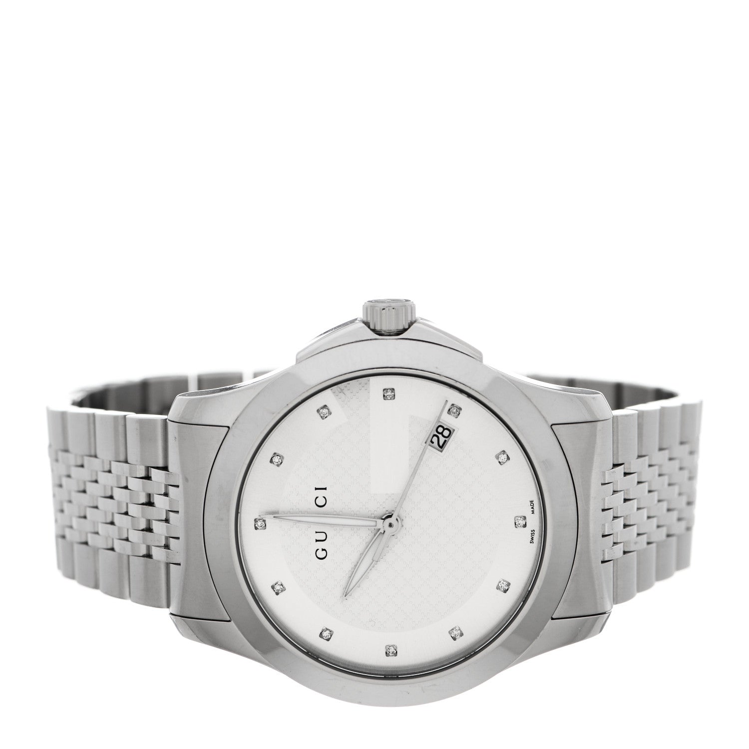 Gucci Stainless Steel Diamond 38mm G-Timeless Quartz Watch 2 of 6