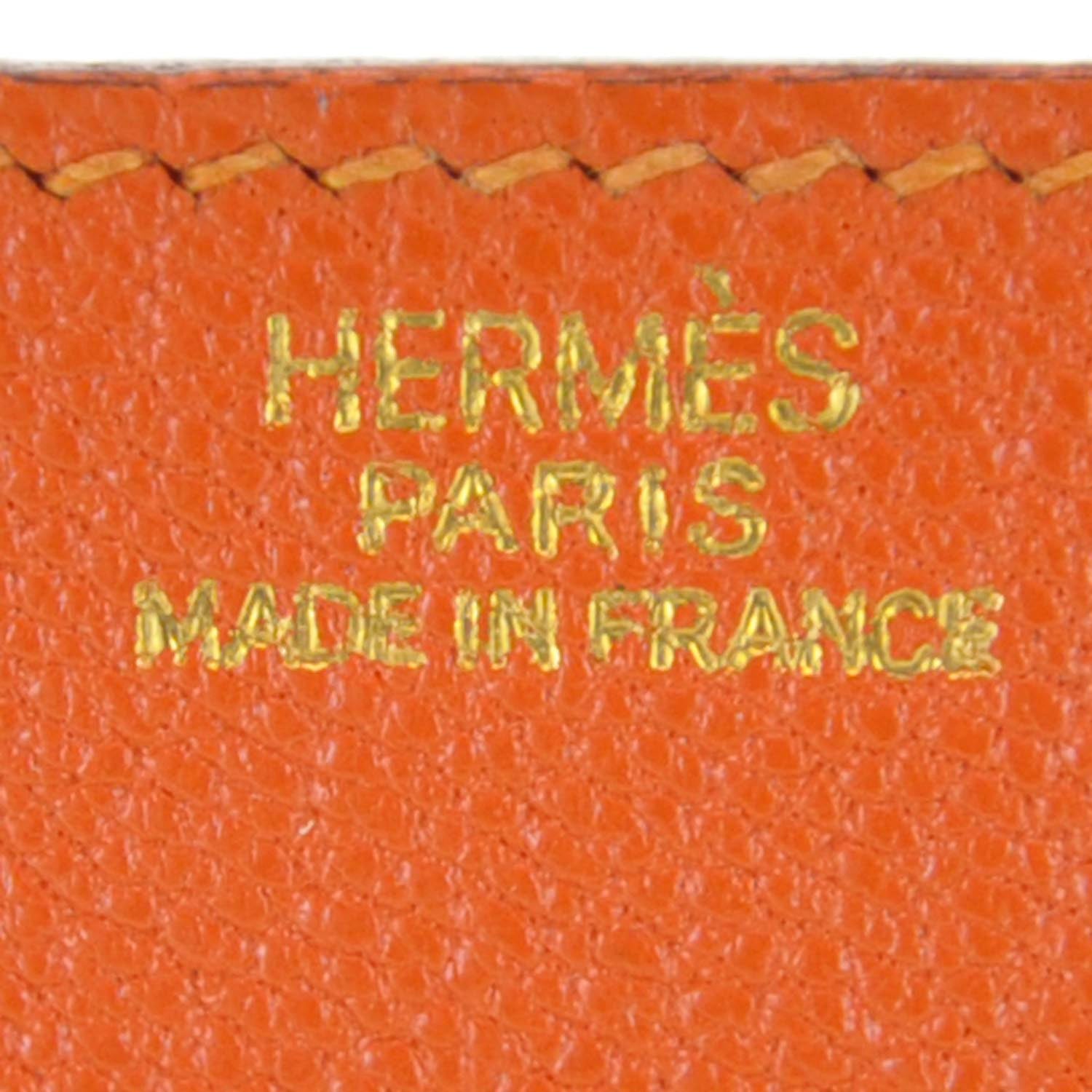 Hermes Chevre Le 24 Coin Purse Orange 4 of 5