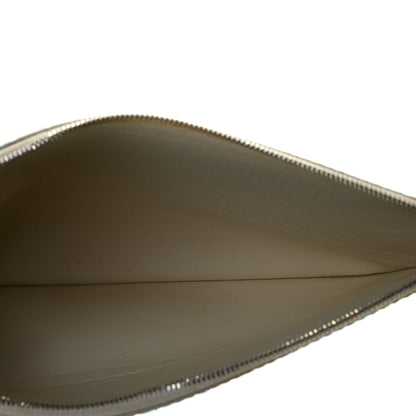 Celine Lambskin Bi-Color Solo Clutch Pouch White 8 of 9