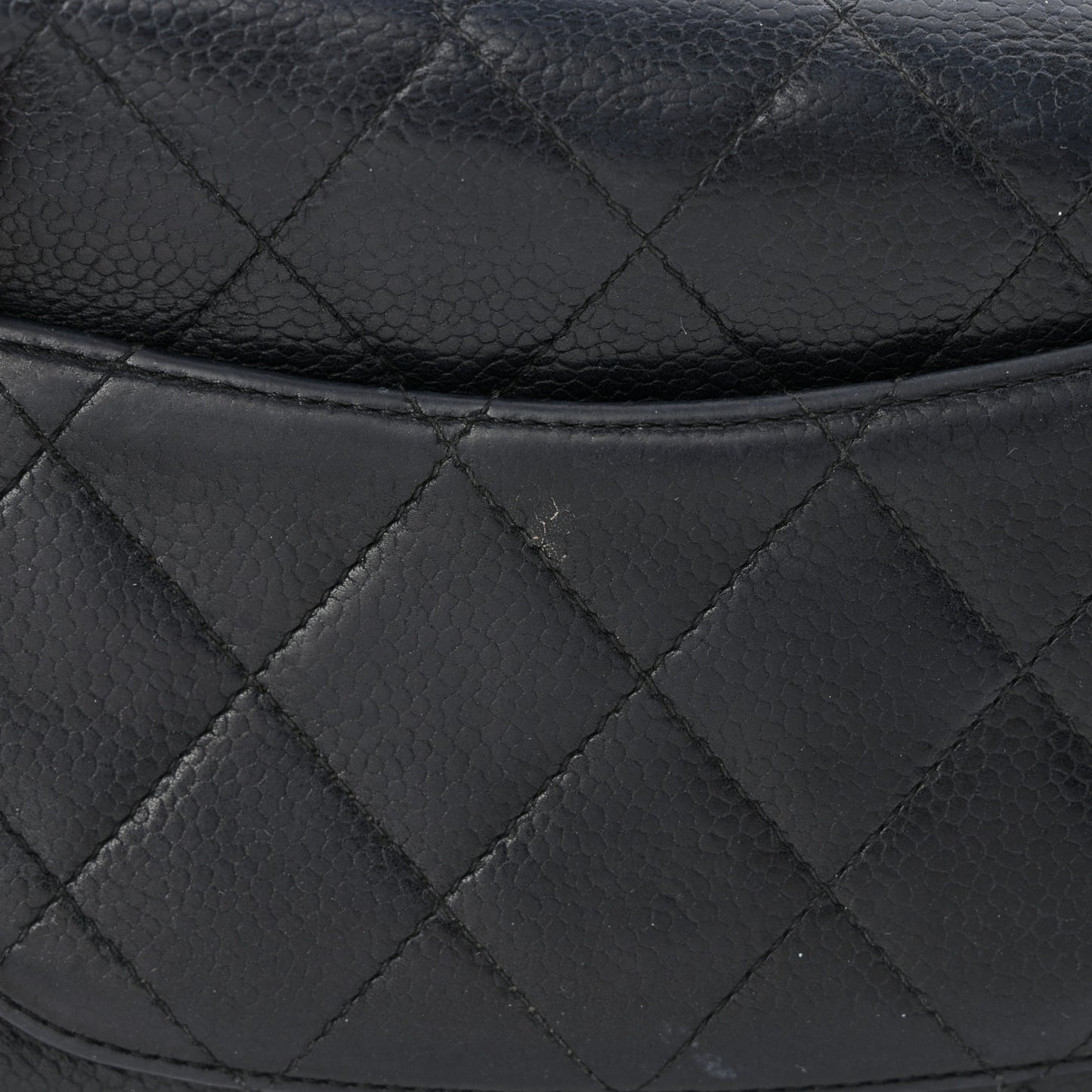 Caviar Quilted Large Flap Wallet Black