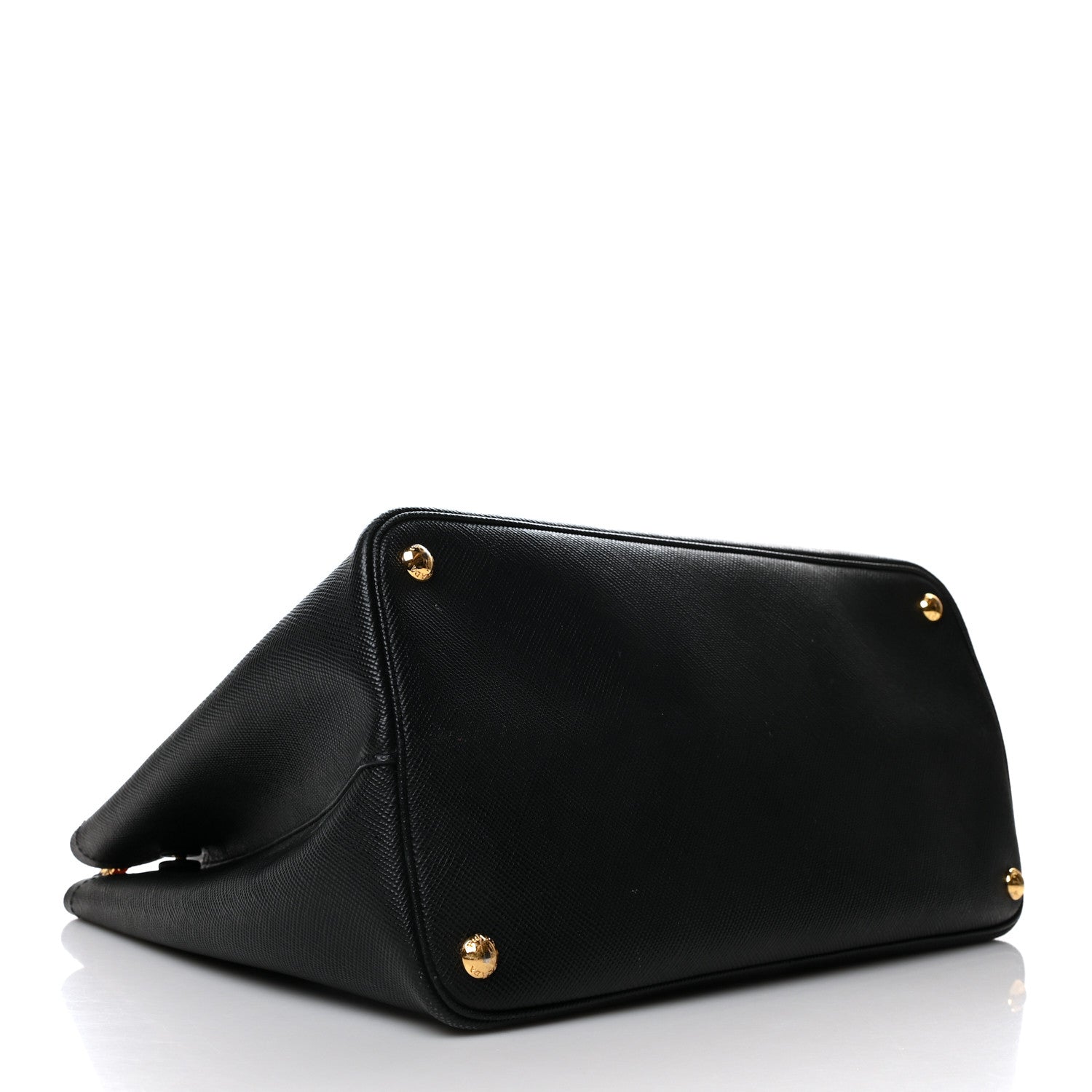 Prada Saffiano Cuir Medium Double Bag Black Fuoco 4 of 12