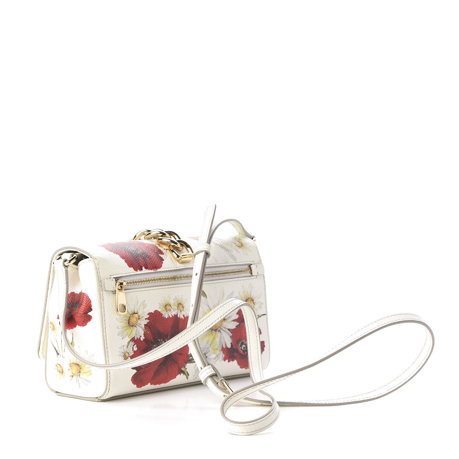 Dolce & Gabbana Dauphine Floral Print Crossbody Bag White Multicolor 3 of 9