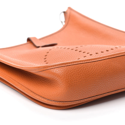 Hermes Taurillon Clemence Evelyne II PM Orange 8 of 9