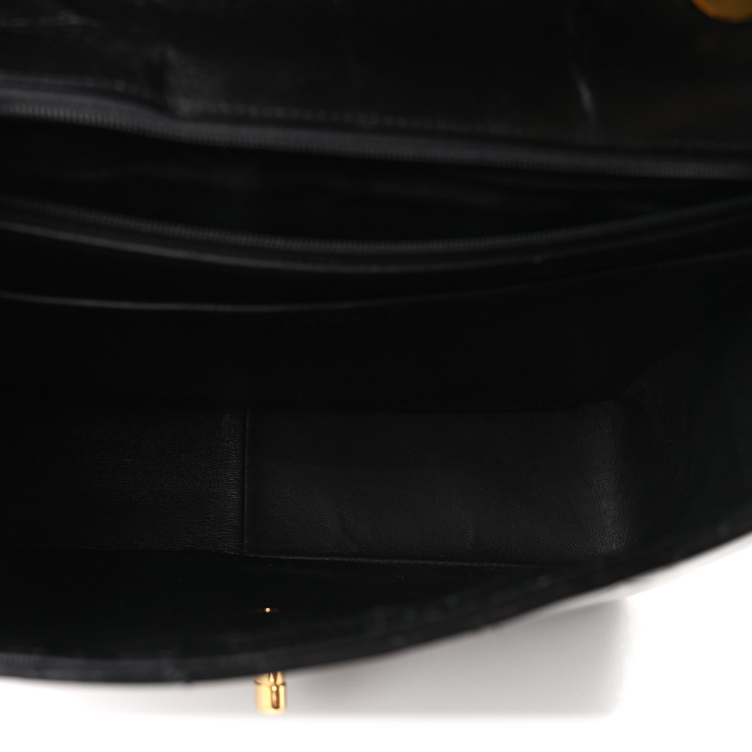 Chanel Lambskin Quilted XL Jumbo Single Flap Black 5 of 11