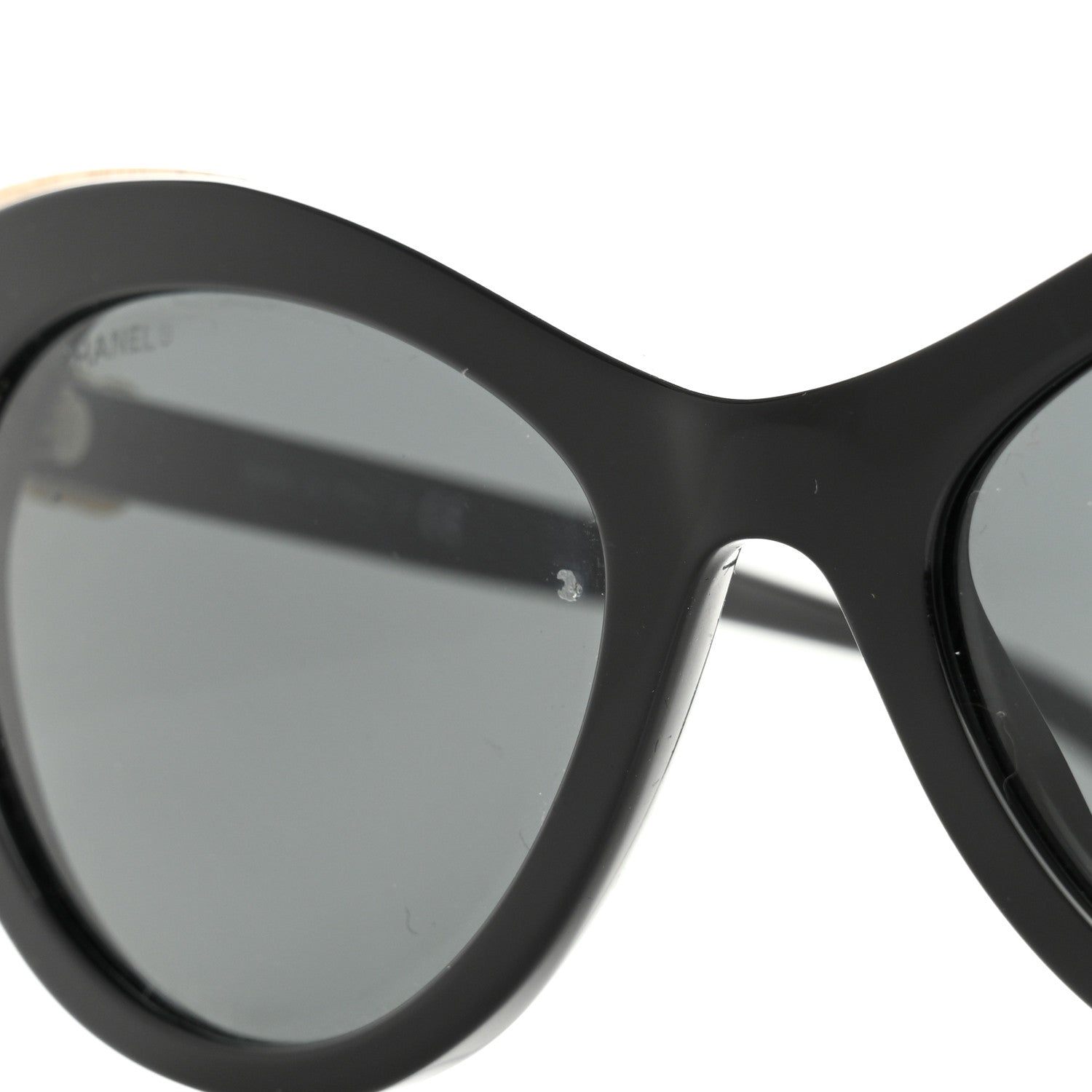 Chanel Acetate Cat Eye CC Sunglasses 5432 Black 8 of 10