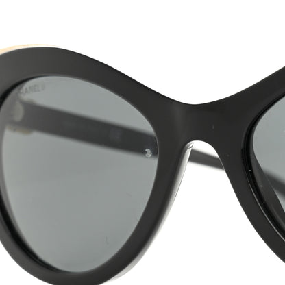 Chanel Acetate Cat Eye CC Sunglasses 5432 Black 8 of 10