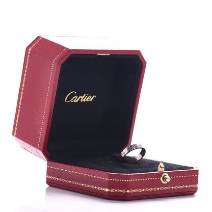 Cartier 18K White Gold 3.5mm LOVE Wedding Band Ring 46 3.75 5 of 5