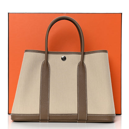Hermes Twill D Negonda Garden Party 36 MM Tote Beton Etoupe 6 of 6