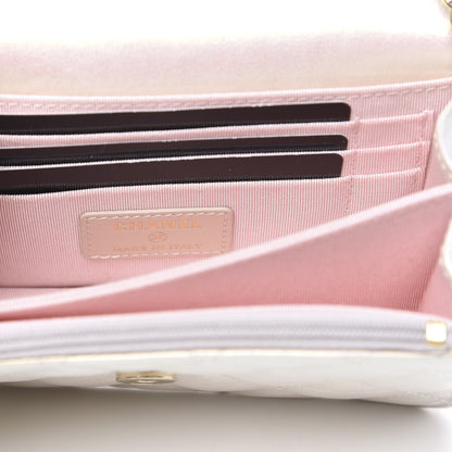 Chanel Iridescent Lambskin Quilted Mini Wallet On Chain WOC Ivory 6 of 10