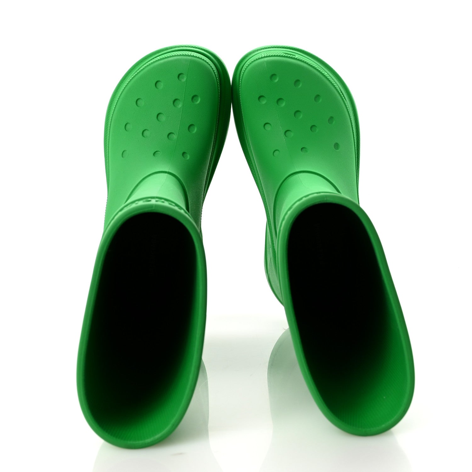 Balenciaga X CROCS Rubber Womens Rain Boots 37 Grass Green 2 of 8