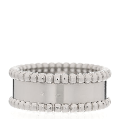 Van Cleef & Arpels 18K White Gold Perlee Signature Ring 53 6.5 3 of 8