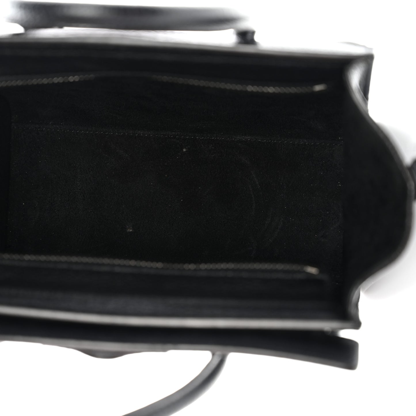 Drummed Calfskin Nano Luggage Black