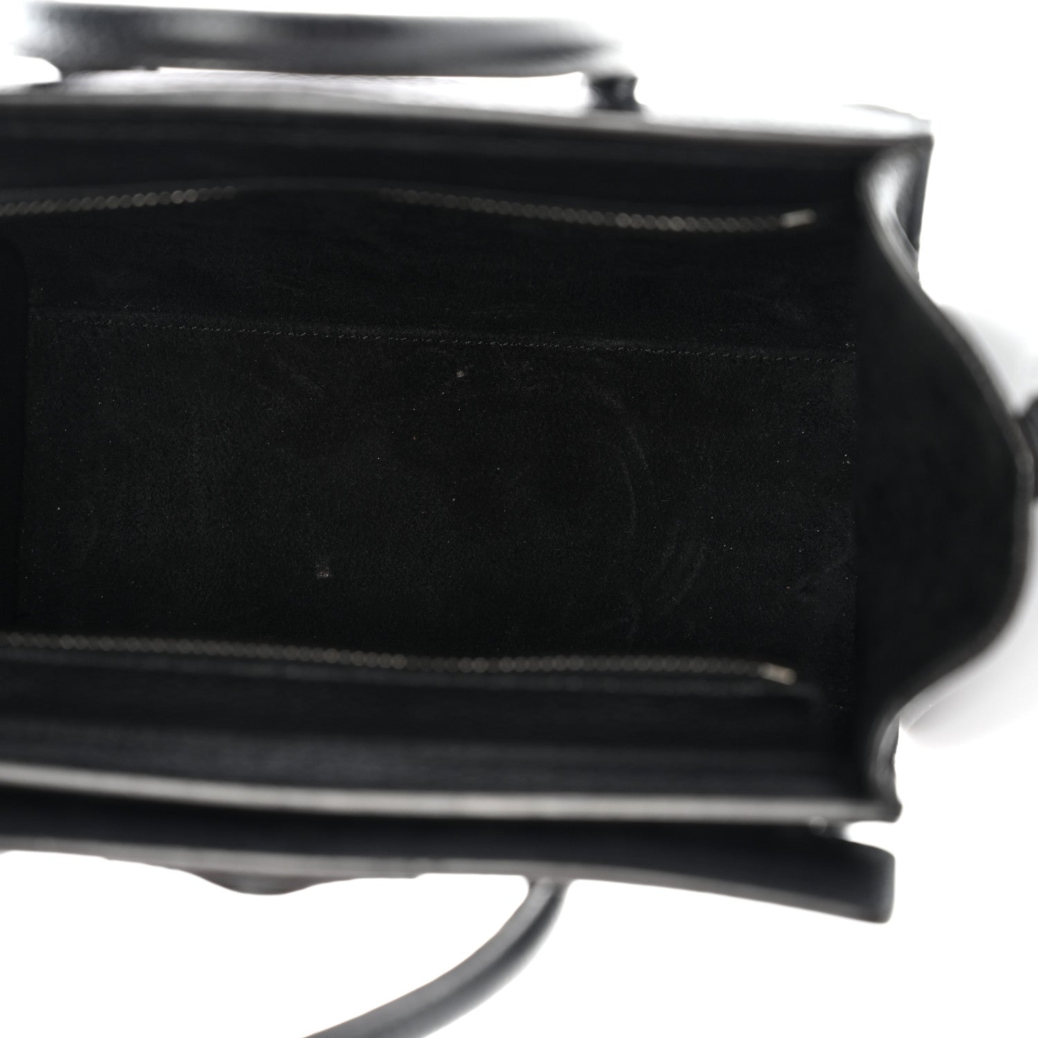 Celine Drummed Calfskin Nano Luggage Black 5 of 13