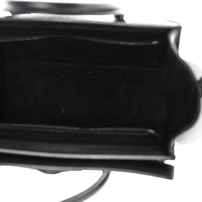 Celine Drummed Calfskin Nano Luggage Black 5 of 13
