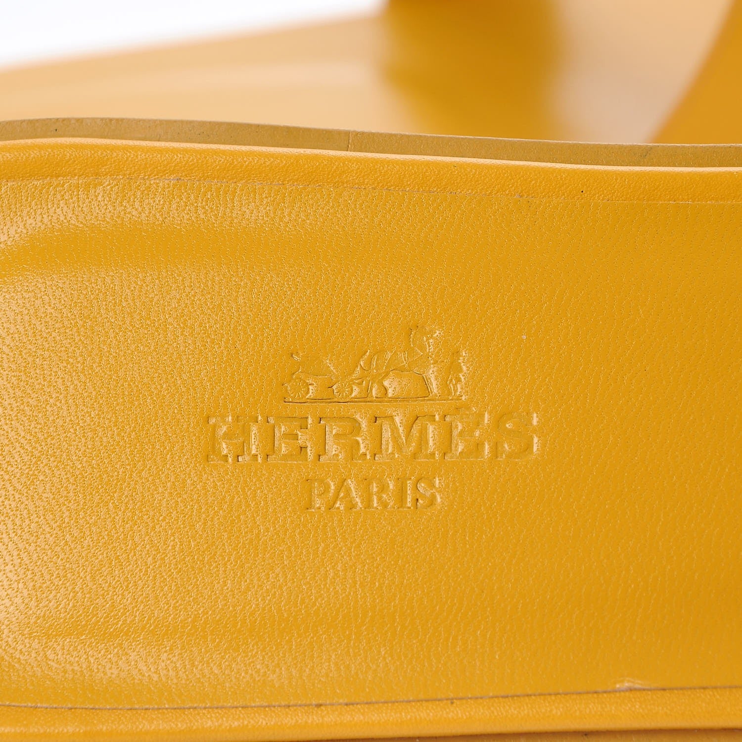 Hermes Calfskin Oran Sandals 37 Ocre Jaune 5 of 10
