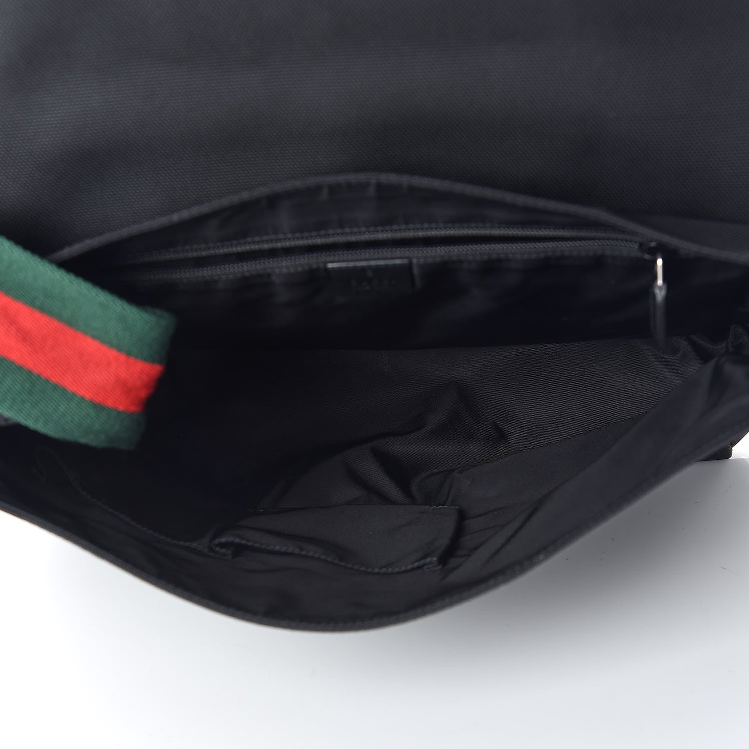 Gucci Techno Canvas Web Large Flap Messenger Bag Black 7 of 10