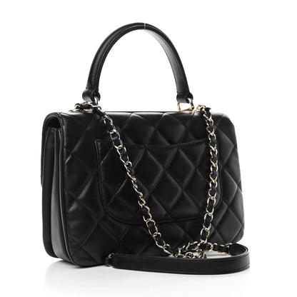Chanel Lambskin Quilted Small Trendy CC Dual Handle Flap Bag Black 3 of 11