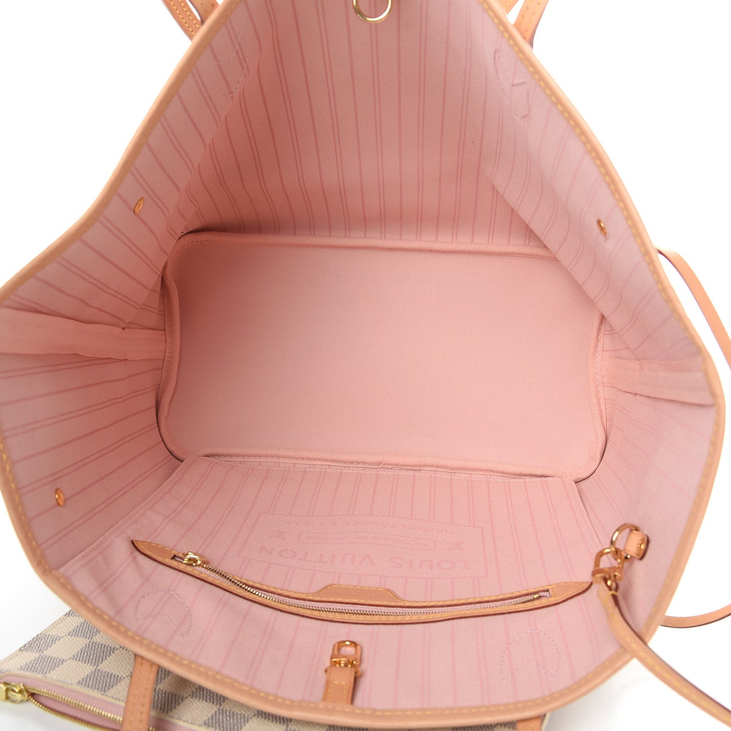 Damier Azur Neo Neverfull MM Rose Ballerine