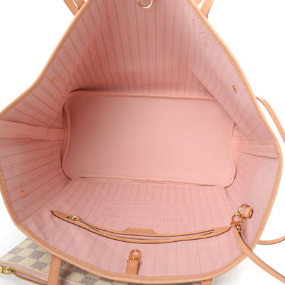 Louis Vuitton Damier Azur Neo Neverfull MM Rose Ballerine 6 of 11