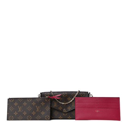 Louis Vuitton Monogram Pochette Felicie Chain Wallet Fuchsia 7 of 10
