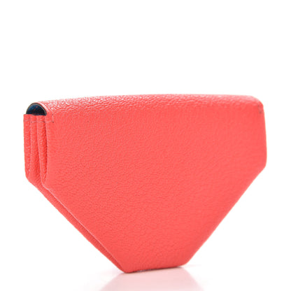 Hermes Chevre Mysore Verso Le 24 Coin Purse Rose Texas Bleu Frida 3 of 7