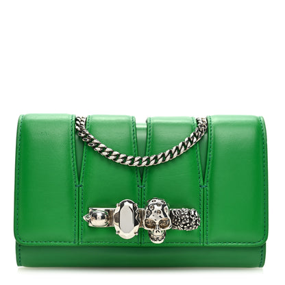 Alexander McQueen Calfskin Small Slash Bag Bright Green 1 of 9
