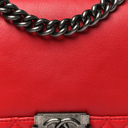 Chanel Calfskin Medium Boy Reverso Flap Red 8 of 10