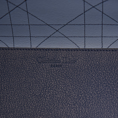 Christian Dior Grained Calfskin Cannage Medium Ultradior Tote Blue 6 of 10