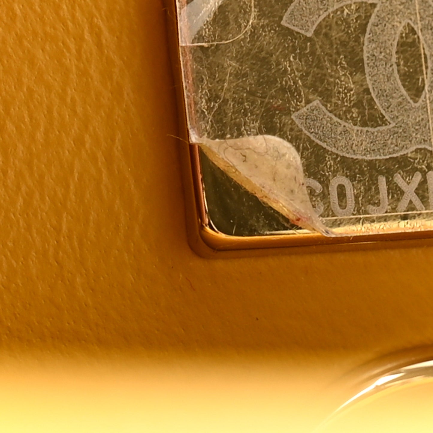 Caviar Quilted Mini Coco Handle Flap Yellow